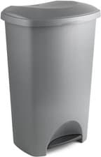 Image of Addis Kitchen Rubbish Pedal Bin Metallic Grey - 50 Litre