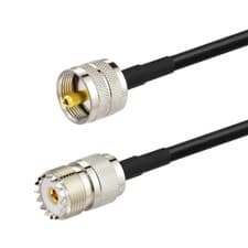 Image of UHF PL-259 Male to SO239 Female Antenna Extension Cable 2m for CB Two Way Radio