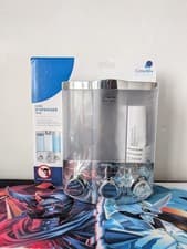 Image of Croydex Euro Soap Dispenser Trio In Chrome, Easy to Install Wall Mounted Pump