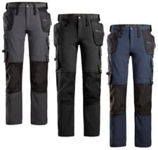 Image of SNICKERS 6271 FULL STRETCH WORK TROUSERS ALLROUNDWORK WITH HOLSTER POCKETS
