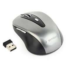 Image of Mouse USB Optical WRL Black/Grey MUSW-4B-04-BG Gembird, Plain