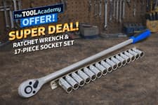 Image of Blue Spot Tools 3/8'' Extra Long 460mm Ratchet & 17 Pce Metric Socket Set 8-24mm