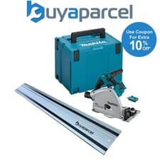 Image of Makita DSP601ZJU 36v Twin 18v Brushless Plunge Saw Wireless 1x1.5m Guide Rail