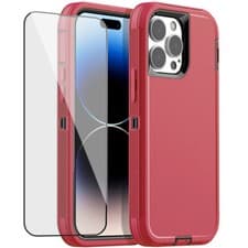 Image of Hybrid Shockproof Defender Case + Screen Protector For iPhone 11 12 13 14 15 16
