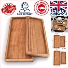 Image of Beautifully Handcrafted Acacia Rectangular Platters - Ideal for Snacks & More