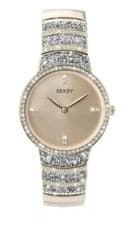 Image of SEKSY Rocks Ladies Watch Rose Gold Case & Brass Bracelet Rose Gold Dial 2745 New