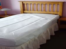 Image of Waterproof, Wipe Clean and Flame Retardant Mattress Protector, Double bed