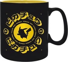 Image of OFFICIAL POKEMON PIKACHU BLACK LARGE COFFEE MUG CUP NEW GIFT BOX