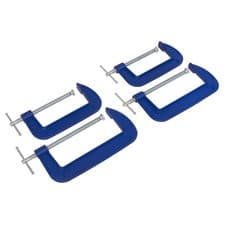 Image of Sealey AK6006SET G-Clamp Set 4pc - 150mm & 200mm