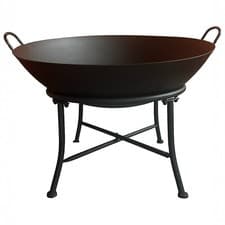 Image of 70cm Black Kadai Firepit Bowl – Outdoor Garden Fire Pit – Durable & Stylish