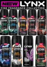 Image of Lynx Fine Fragrance Bodyspray 150 ml Collection Premium Deodorant all scents UK