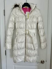 Image of NWT Adidas Women Jacket White Big Baffle Down Coat Long Line Padded Size S