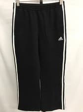 Image of ADIDAS YOUTH ORIGINALS 3 STRIPE ACTIVE SWEAT WARM UP PANTS BLACK SMALL NEW! $35