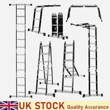 Image of 3.45M 12 IN 1 Folding Excel Aluminium Combination Step Ladder Multi-Purpose