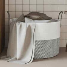 Image of  Storage Basket Grey and White Ø51x33  B1Z5