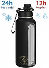 Image of 950ml Insulated Stainless Steel Water Bottle Leakproof Thermal Flask Hot & Cold
