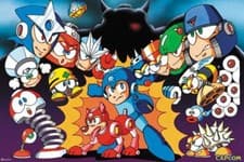Image of Mega Man Bosses Heads Laminated Dry Erase Sign Poster 