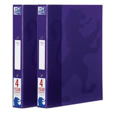 Image of 2 x A4 Ring Binder, 25 mm, Two-Toned Purple Oxford Campus Home Office School