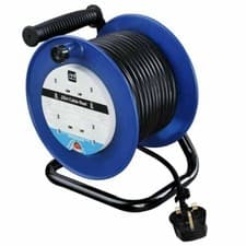 Image of Masterplug LDCC2513-4BL-MP 25m Cable Reel Extension Lead Four Socket 4 Gang 13A