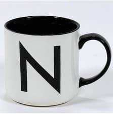 Image of Alphabet Mug Letter N Coffee Mug Tea Cup  Brand New