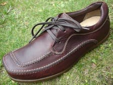 Image of Clarks Smart Casual CLASSIC CHESTNUT LEATHER Shoe Men UK-8 G EU-42 M