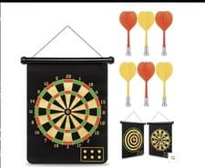 Image of Magnetic Safe Dartboard Ø38cm /15-inch with 12 darts - for Children and Adult...