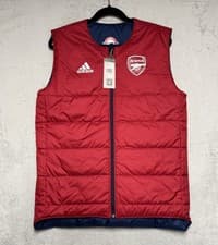 Image of Arsenal x TFL Reversible Gilet Padded Jacket 2021/22 Adidas Bodywarmer - Small