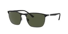 Image of Ray-Ban RB 3686 matte black on black green 186/31 Sunglasses