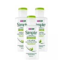 Image of 3x Simple Kind to Skin Micellar Cleansing Water 200ml No Perfume