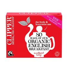 Image of SALE!  2 PACKS Clipper Organic English Breakfast Tea 80 Bags