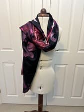 Image of Ted Baker Splendour Long Woven ScarfBlack and pinkBrand new with tags