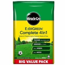 Image of Miracle-Gro Evergreen Complete 4in1 Lawn Feed Weed Moss Killer 360m2 12.6kg Bag