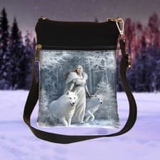 Image of Winter Guardian by Anne Stokes. S houlder bag 23cm - nemesis now exclusive
