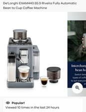 Image of De'Longhi EXAM440.55.G Rivelia Bean to Cup Coffee Machine 1450 Watt 15 bar