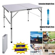 Image of 3FT/90cm Portable Folding Camping Table Aluminium Carry BBQ Desk Outdoor Picnic
