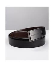 Image of Armani Exchange Leather Plate Belt Men's