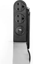 Image of STATUS Multi Plug Extension | 2 Socket Extension Cable with 1 USB and 1 USB-C Ch
