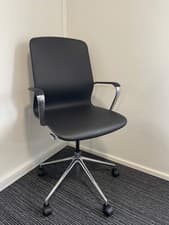 Image of Lucia Twin Lever Black Executive Managerial Office Chair With Arms