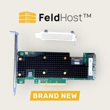 Image of Broadcom LSI HBA Tri-Mode 9600-24i 240× SAS/SATA 32x NVMe, 3x SFF-8654, PCIe 4.0