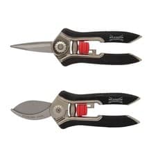 Image of Wilkinson Sword Precision Bypass Pruner Secateurs Snips Twin Pack Gardening Set