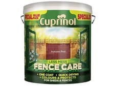 Image of Cuprinol Less Mess Fence Care Autumn Red 6 Litre CUPLMFCAR6L