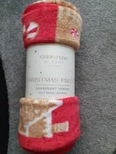Image of Christmas Printed Supersoft Throw,Gingerbread House, Christmas At Home,Sz125x150