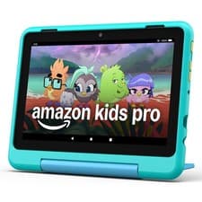 Image of Amazon Fire HD 8 Kids Pro tablet (newest gen), ages 6–12 | 3 GB Hello Teal 