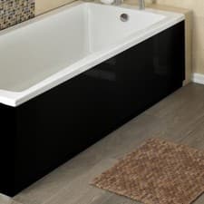 Image of Hudson Reed Bath Panels 1400mm Side Bath Panel (Black, MDF).