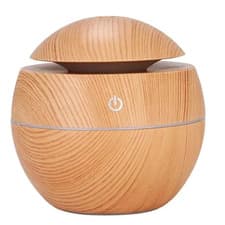 Image of USB Ultrasonic Aroma Diffuser - Mini Wood Grain Essential Oil Humidifier