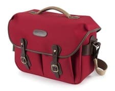 Image of Billingham Hadley ONE Camera / DSLR Messenger Bag in Burgundy Canvas / Chocolate