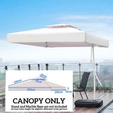 Image of 2.5x2.5m Garden Gazebo Top Cover Canopy Replacement Pavilion Roof 2 Tier