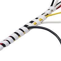 Image of D-Line Cable Tidy White Spiral Wrap 2.5m ctw2.5w