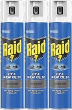 Image of Raid Fly & Wasp Killer Rapid Action Spray, 300ml (3 Pack)