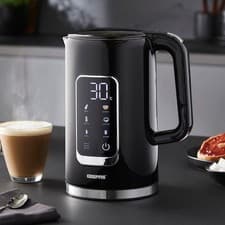 Image of GEEPAS Digital Electric Kettle 1.7L Cordless Jug 2200W Keep Warm Black Kitchen